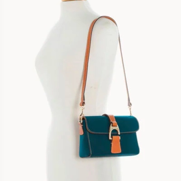 Dooney & Bourke Wexford Leather Kyra Bag Deep Teal - Picture 10 of 14